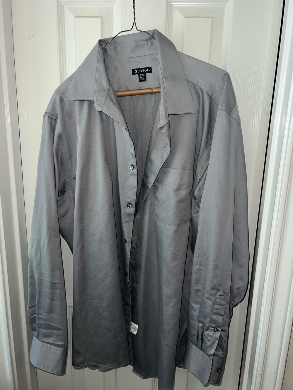 George Silky Light Gray Men's Button-Up Shirt